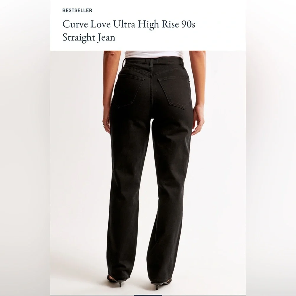Abercrombie & Fitch CURVE LOVE Ultra High Rise 90s Straight - Picture 5 of 5